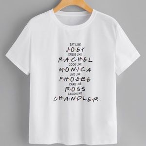 Friends T-Shirt Sz L NWT White